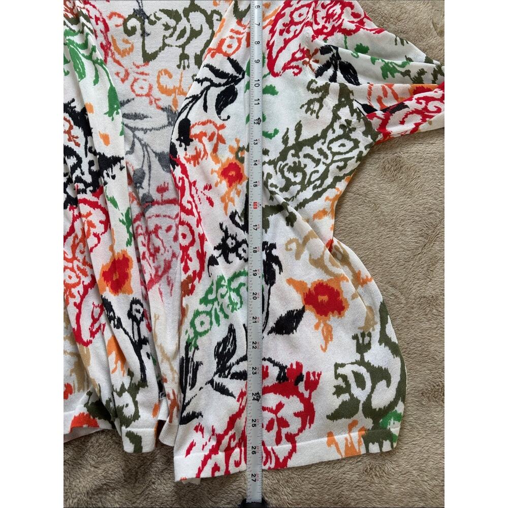 Chico’s Open Front Lightweight Cardigan  Women’s Sz 3 XL Floral Business Casual - Picture 6 of 6